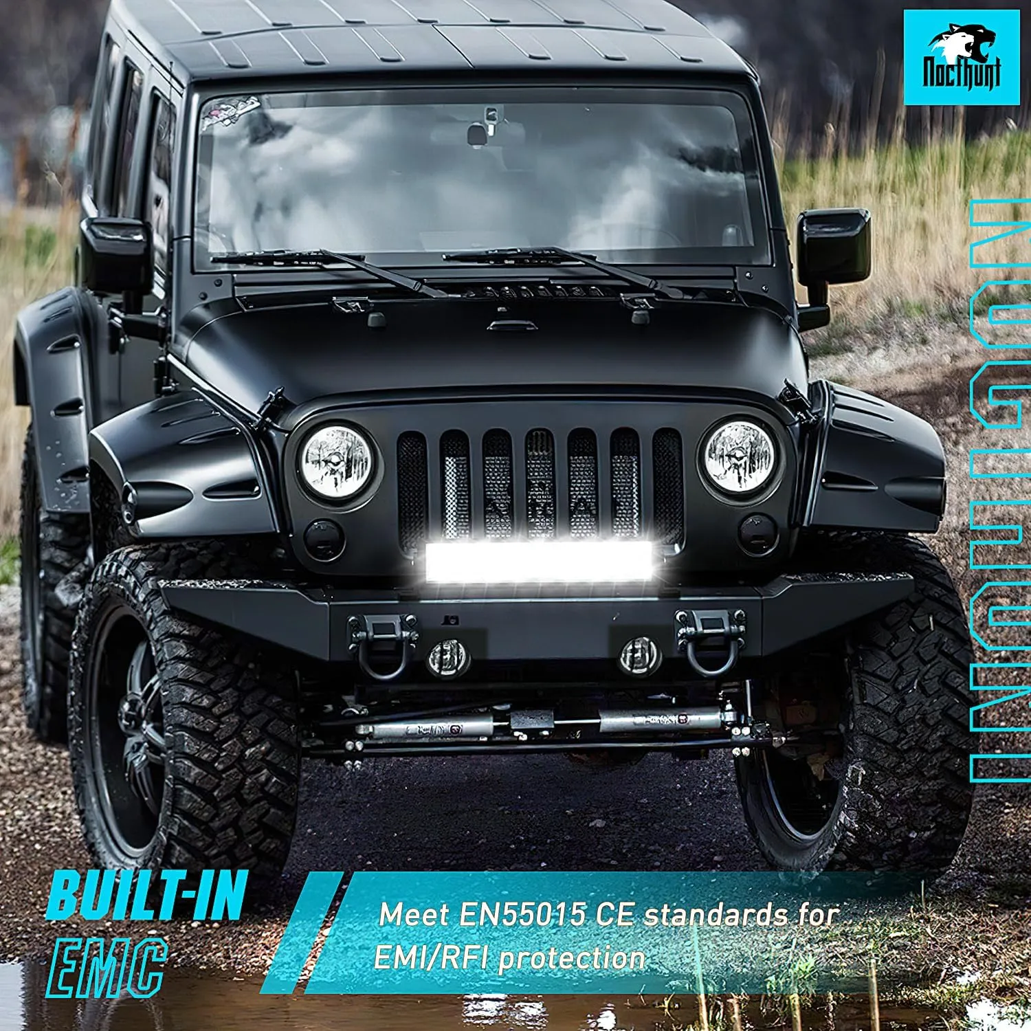 14 Inch 21LED Dual Row Spot Flood Screw-Less Night Vision LED Light Bar | 16AWG Wire 5Pin Switch