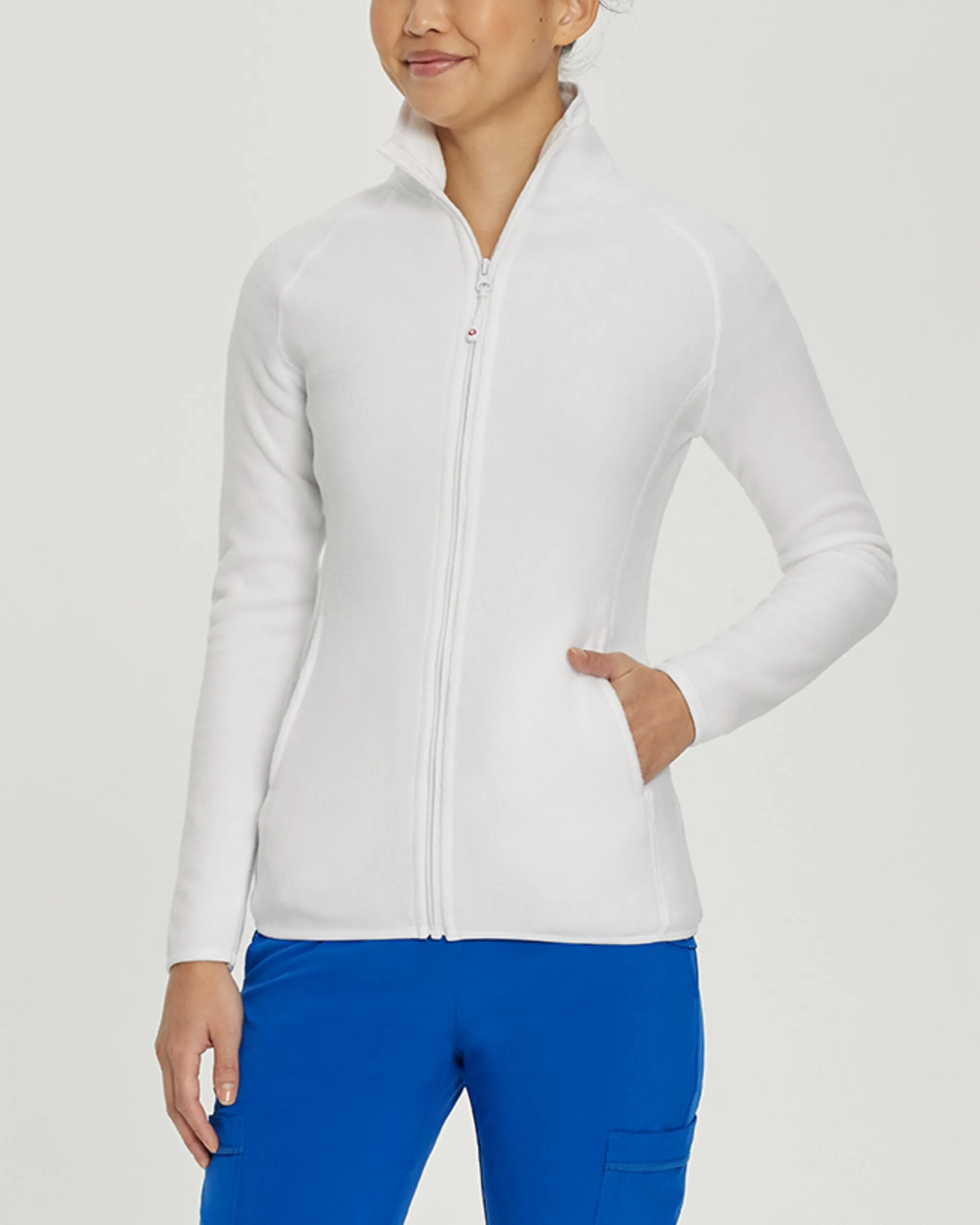 448 White Cross Polar Fleece Jacket
