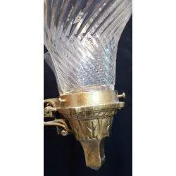 5 Light Cast Brass Flower Bouquet Chandelier with Shades #GA502