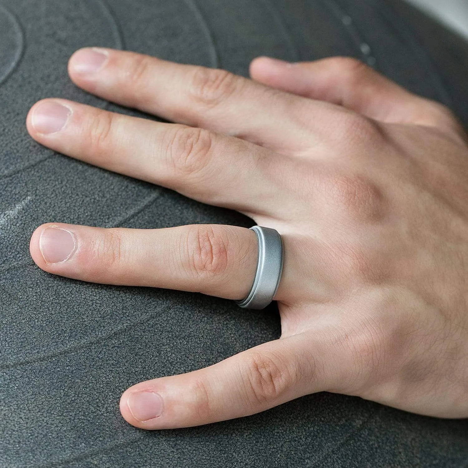 7 Pack - Silicone Ring For Men-  Breathable Comfort Fit Duo Step Edge