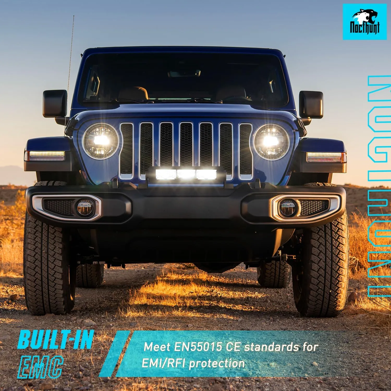 8 Inch 5LED Single Row Spot Screw-Less Night Vision LED Light Bar (Pair) | 18AWG Wire 5Pin Switch