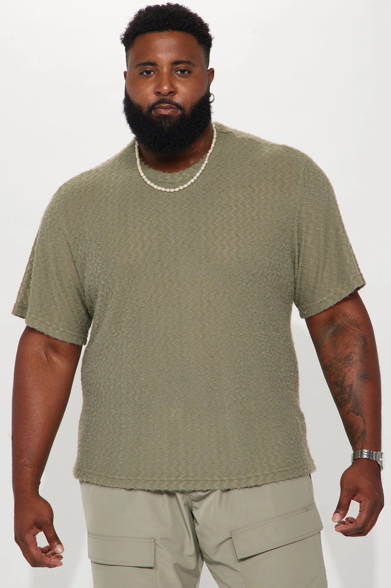 Beach Bum Comfy Short Sleeve Crew Tee - Olive