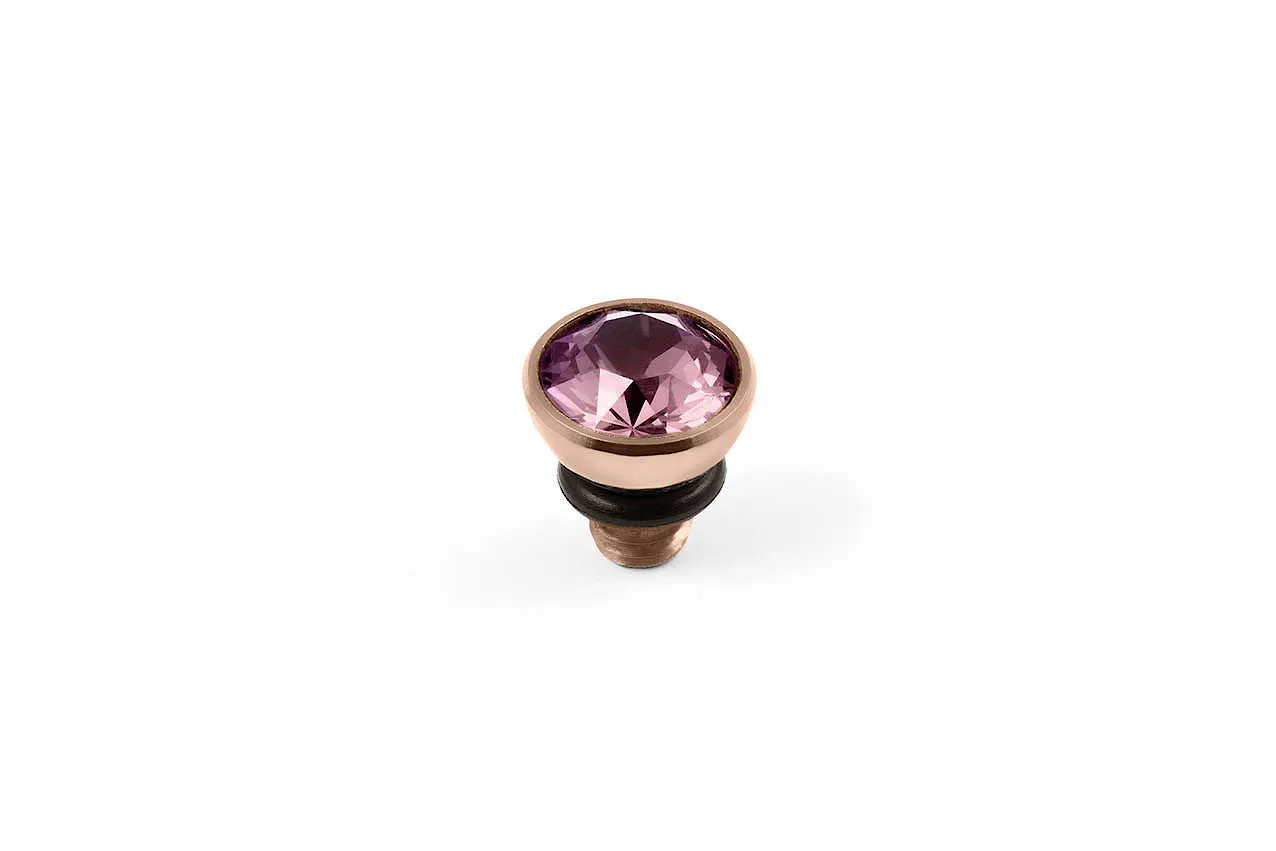 Bottone 5mm Light Rose Top Rose Gold