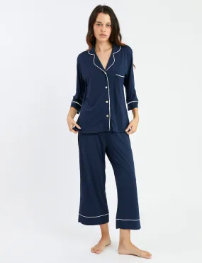Boyfriend Midi PJ Set Indigo