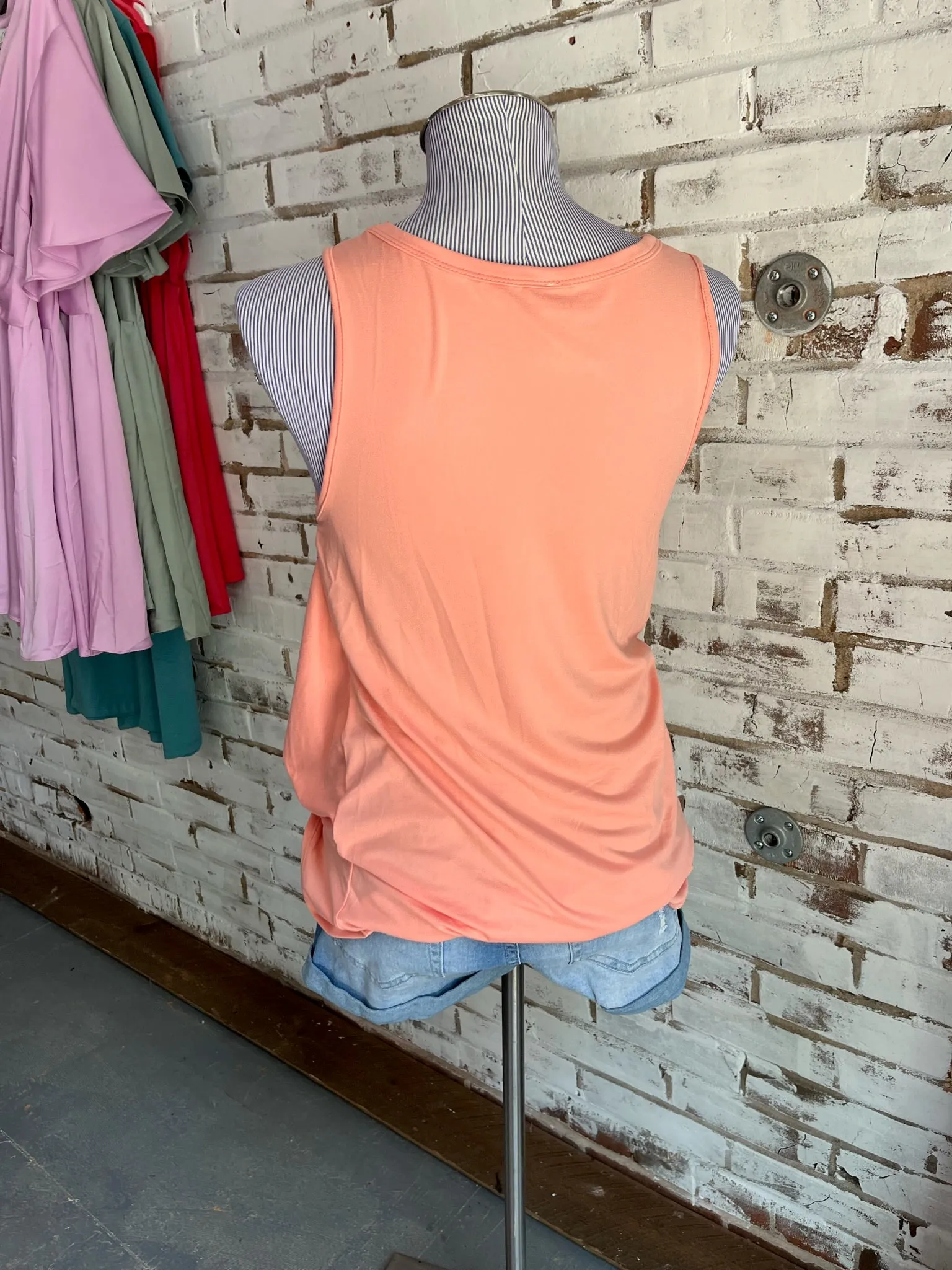 Carlos Twist Tank in Cantaloupe
