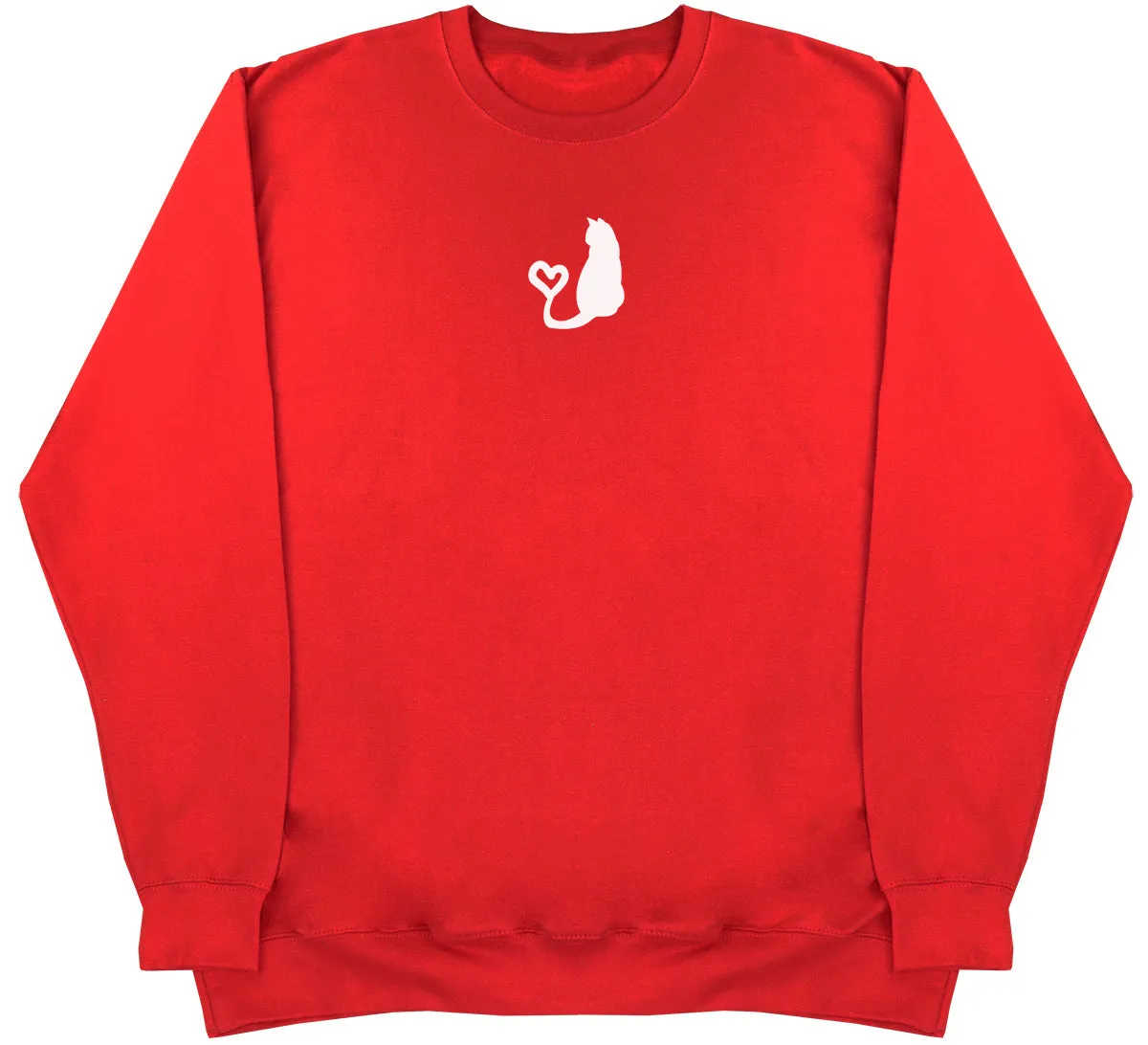 Cat Heart Tail - Huge Oversized Comfy Original Sweater