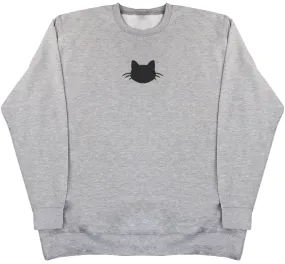 Cat Silhouette - Huge Oversized Comfy Original Sweater