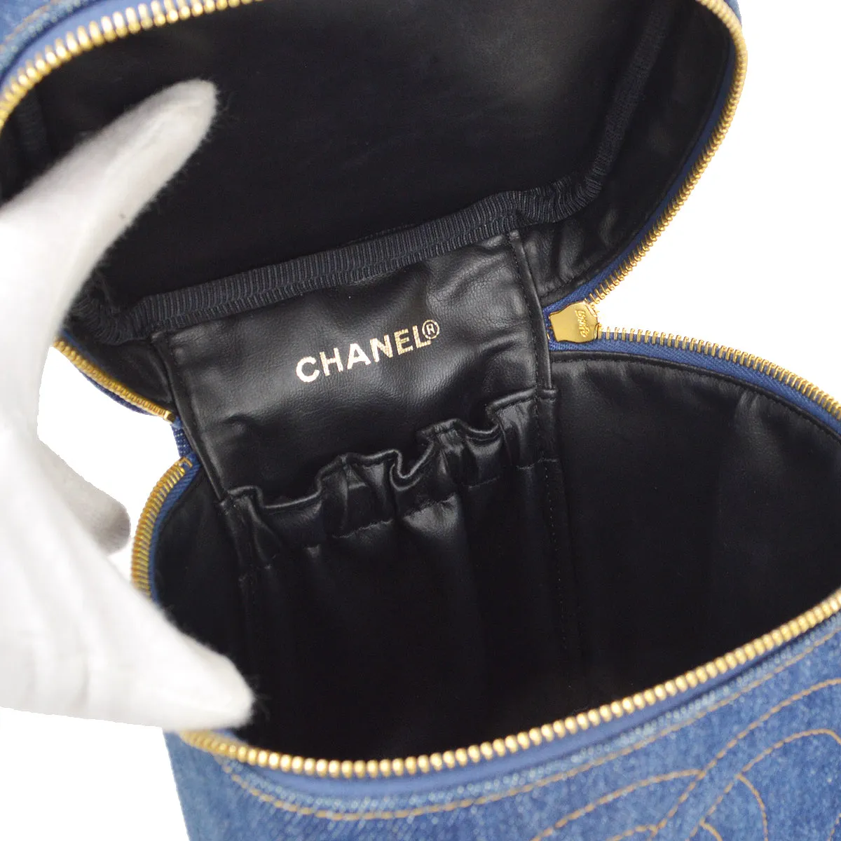 CHANEL 1996-1997 Denim Timeless Handbag 22669