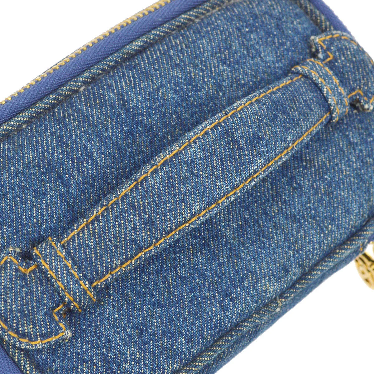 CHANEL 1997 Timeless Vanity Handbag Denim 45073