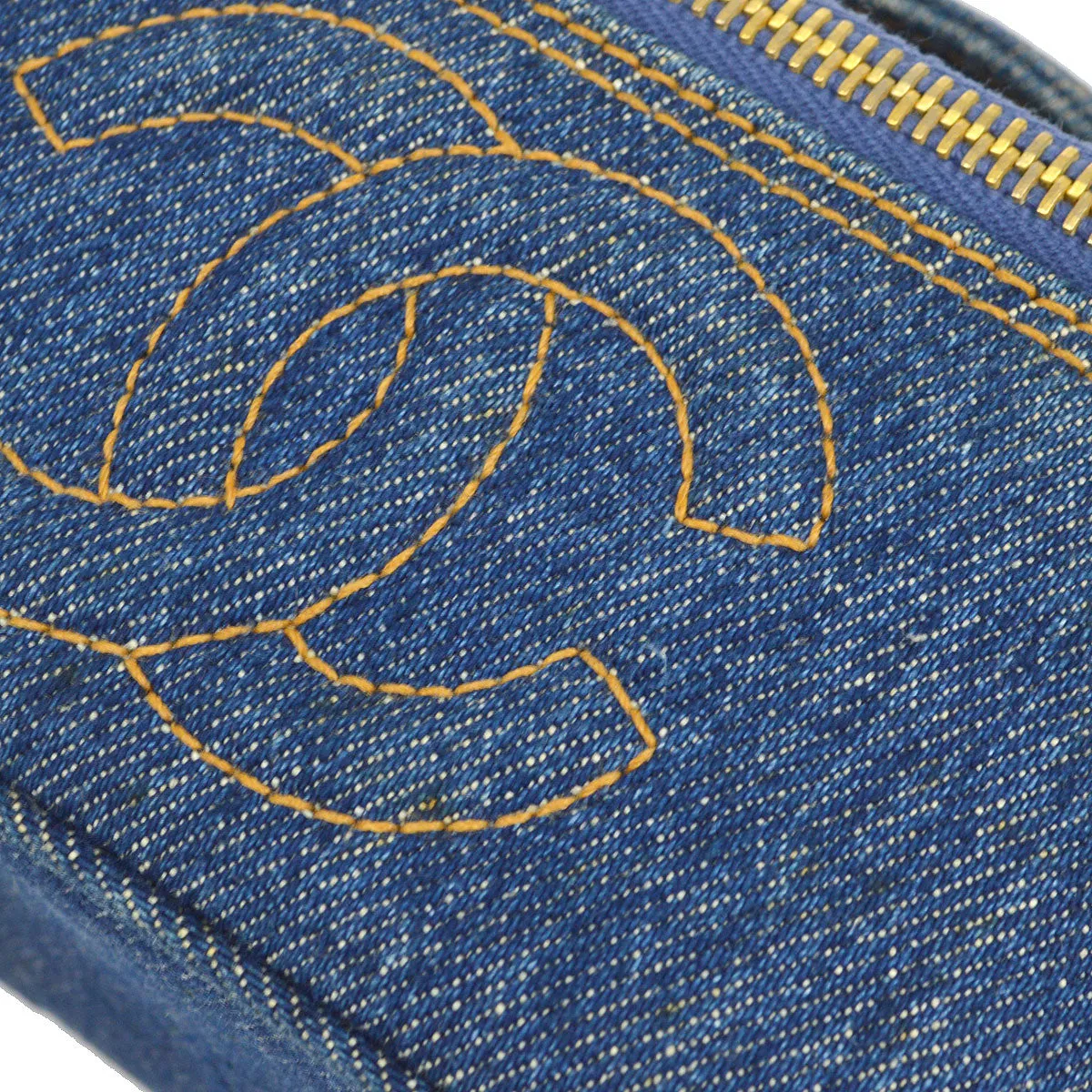 CHANEL 1997 Timeless Vanity Handbag Denim 45073