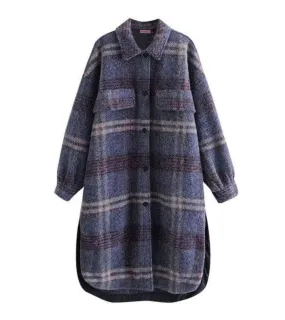 CHECK WOOLEN OVERSHIRT