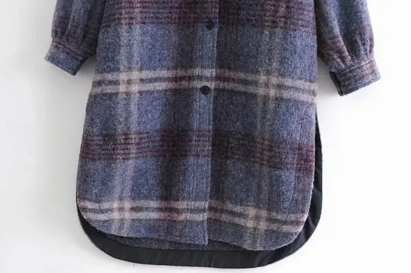CHECK WOOLEN OVERSHIRT