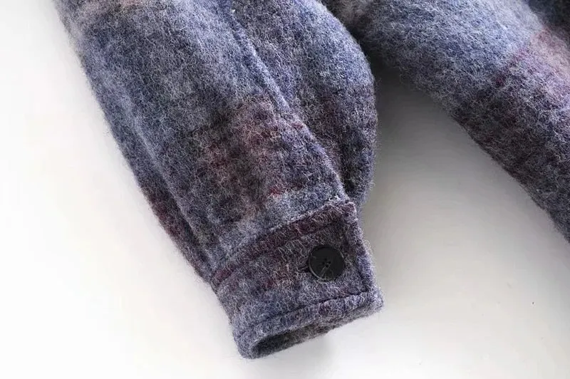 CHECK WOOLEN OVERSHIRT