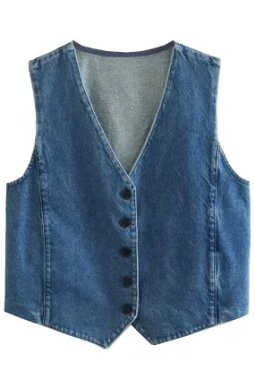 Classic denim vest