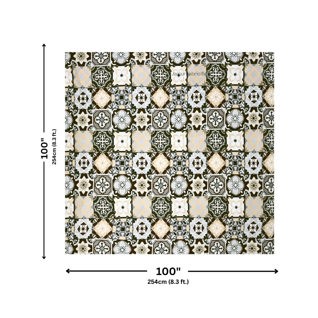 Classic Tile Symphony Chilly Winters Woolen Double Bedsheet
