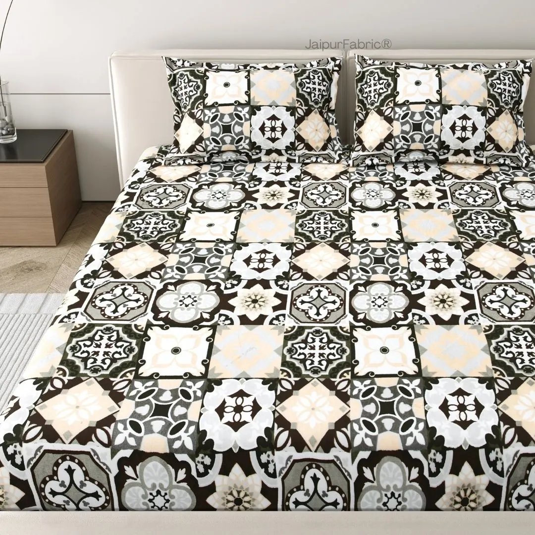 Classic Tile Symphony Chilly Winters Woolen Double Bedsheet