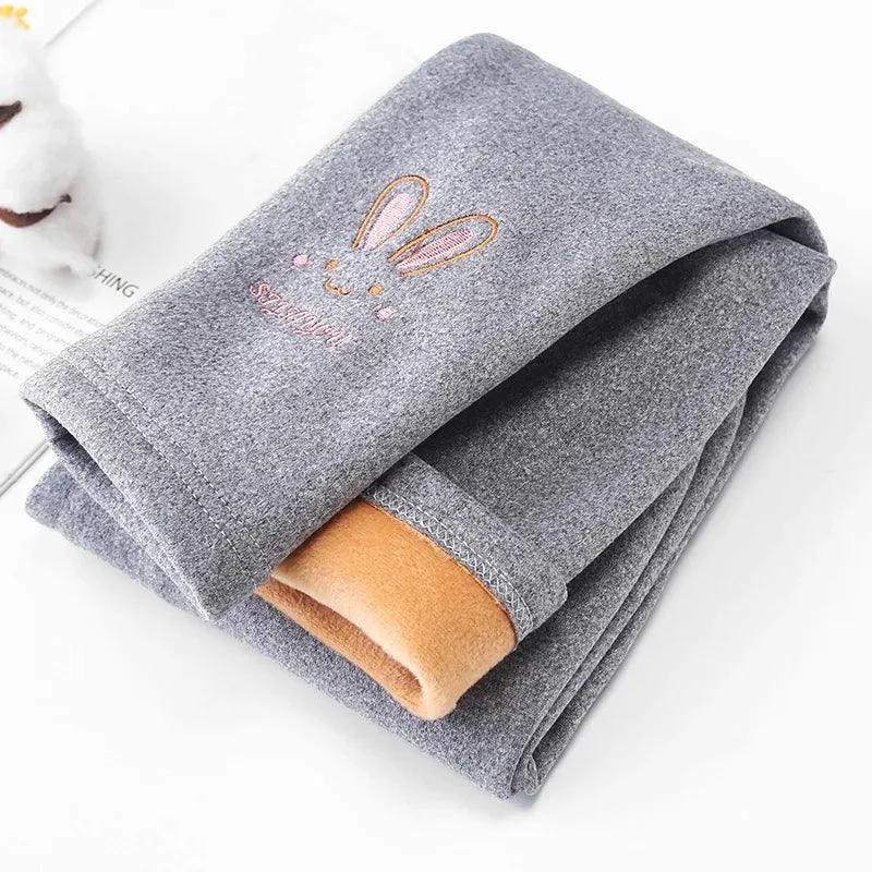 Cozy Bunny Kids Leggings: Stylish Winter Wear for Girls