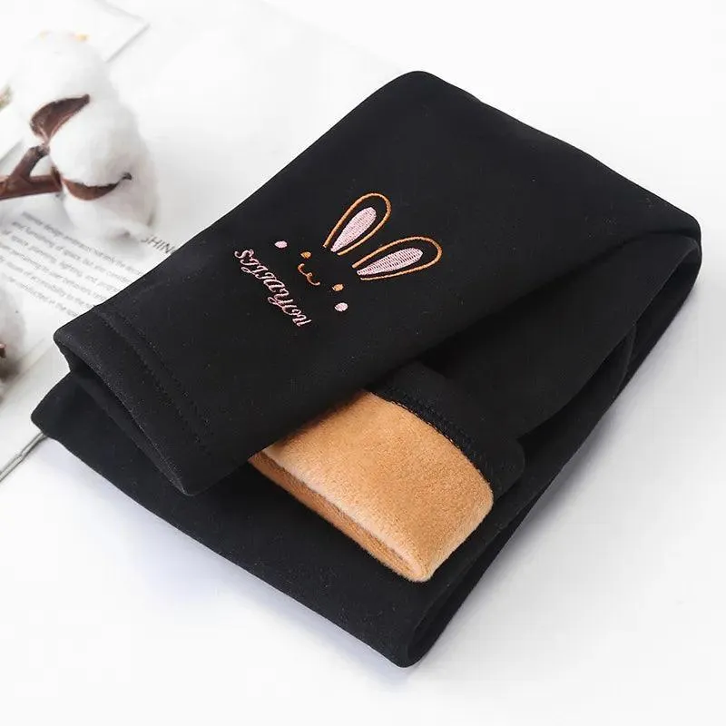 Cozy Bunny Kids Leggings: Stylish Winter Wear for Girls