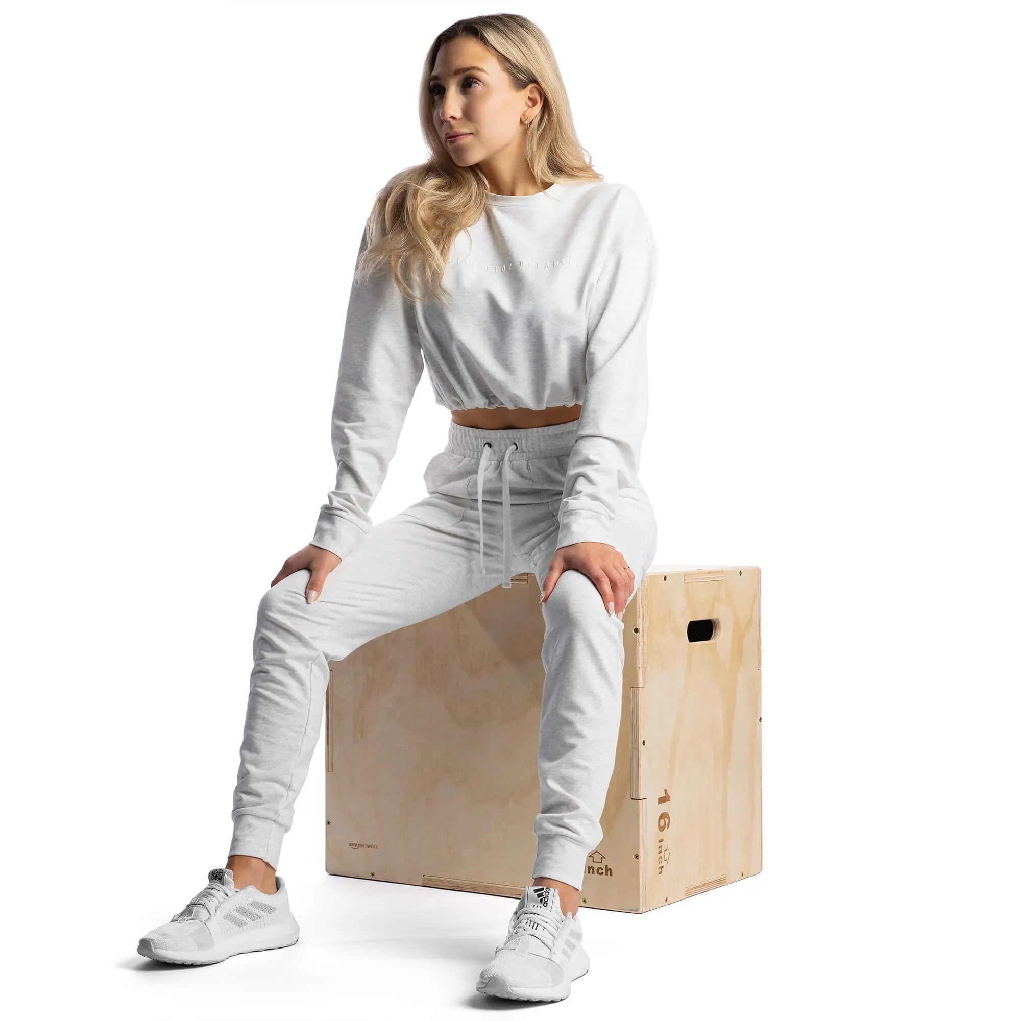 Cozy Joggers - White Marl