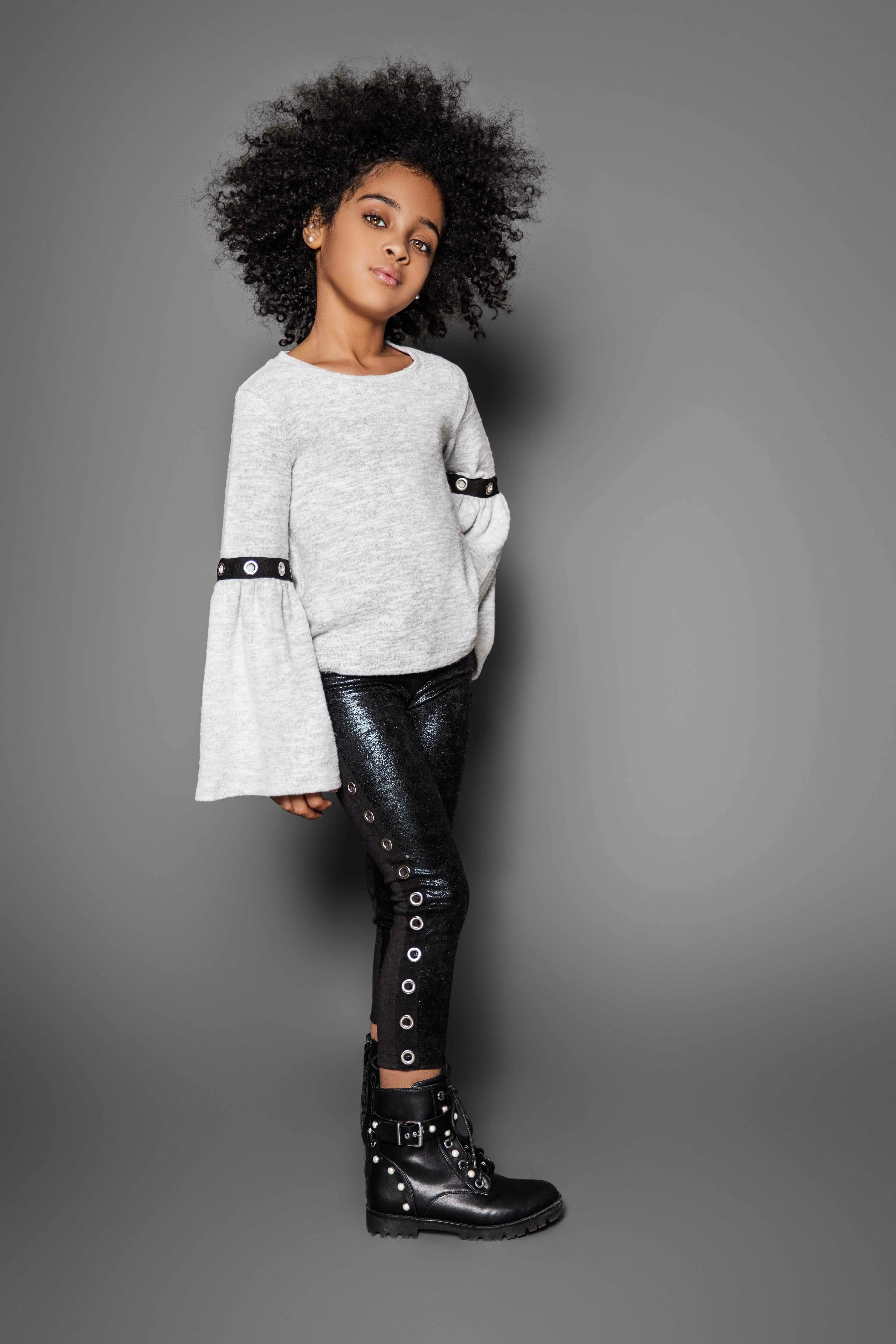 Cozy Sweater & Grommet Pants