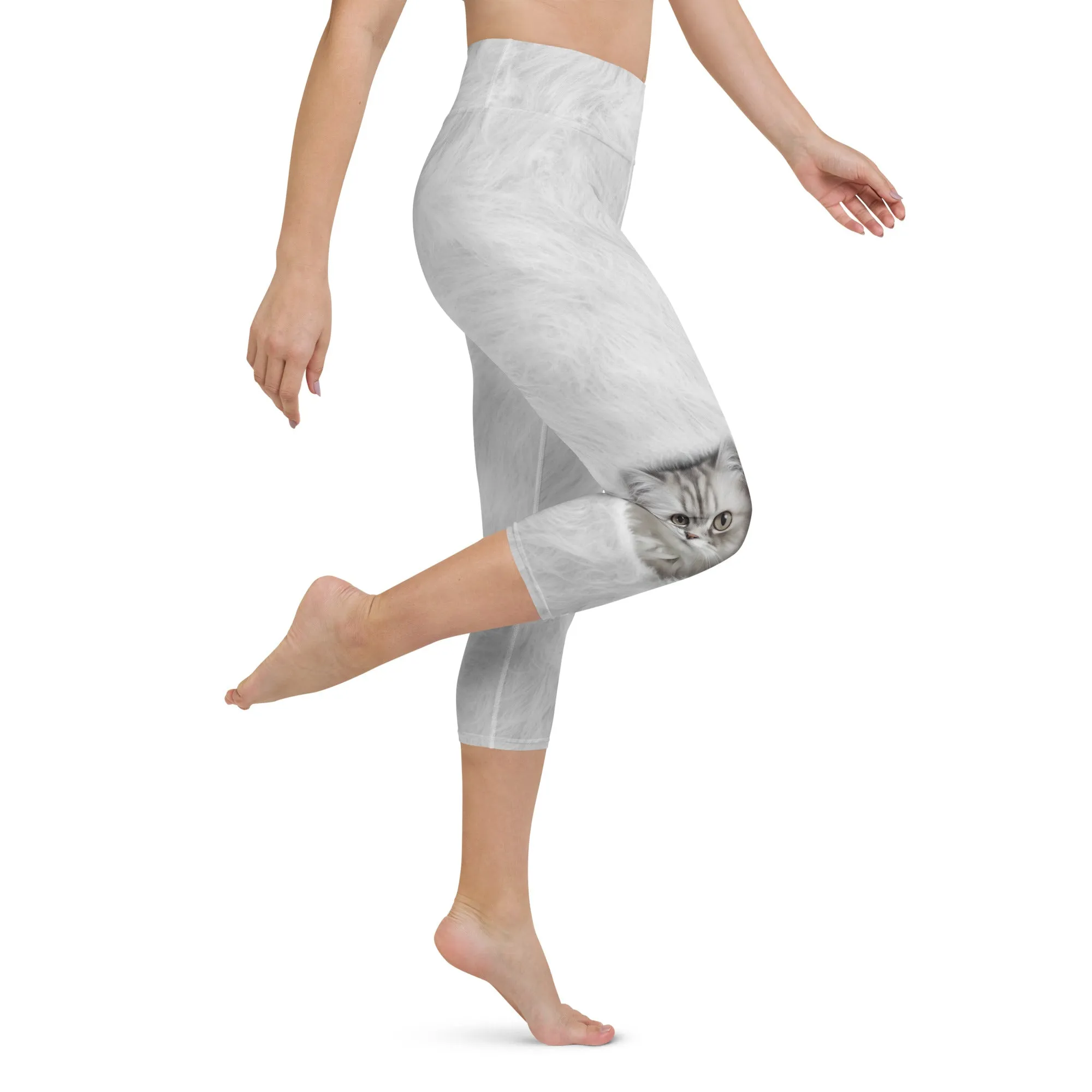 Cute Cozy Cat Yoga Capris