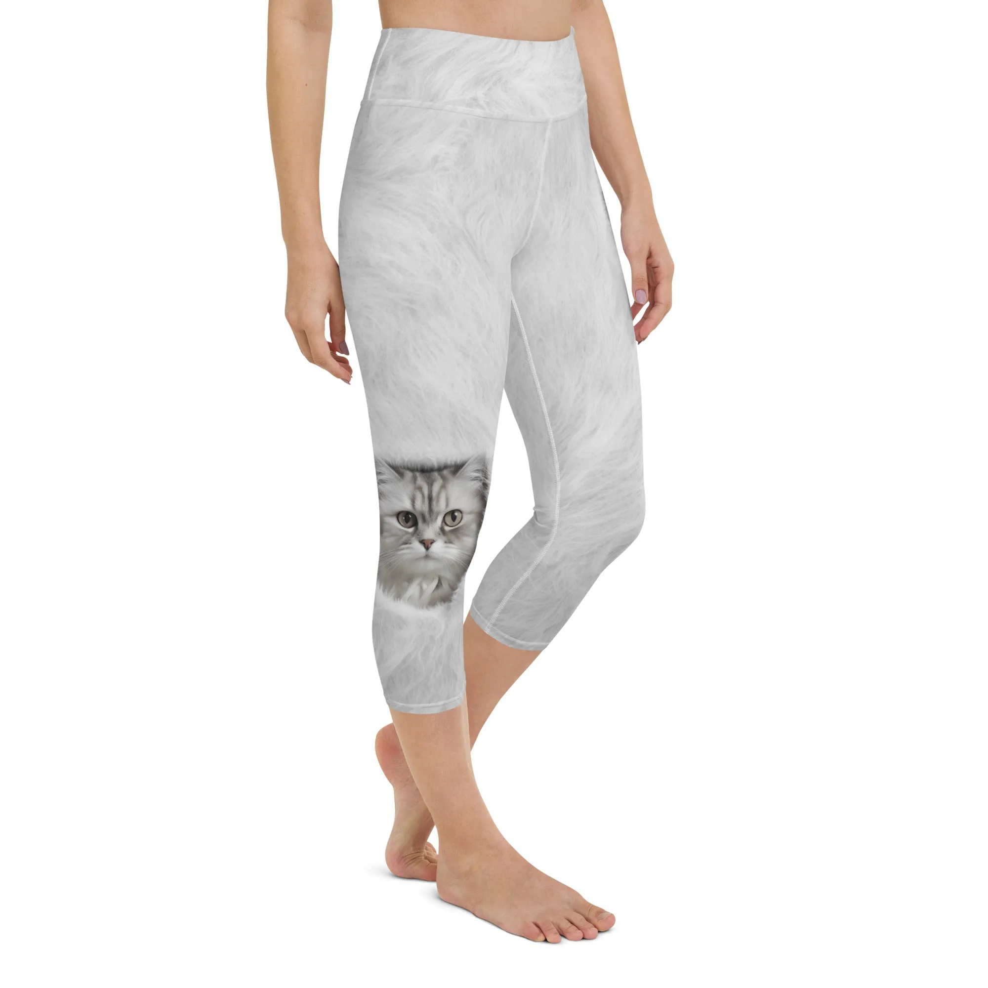 Cute Cozy Cat Yoga Capris