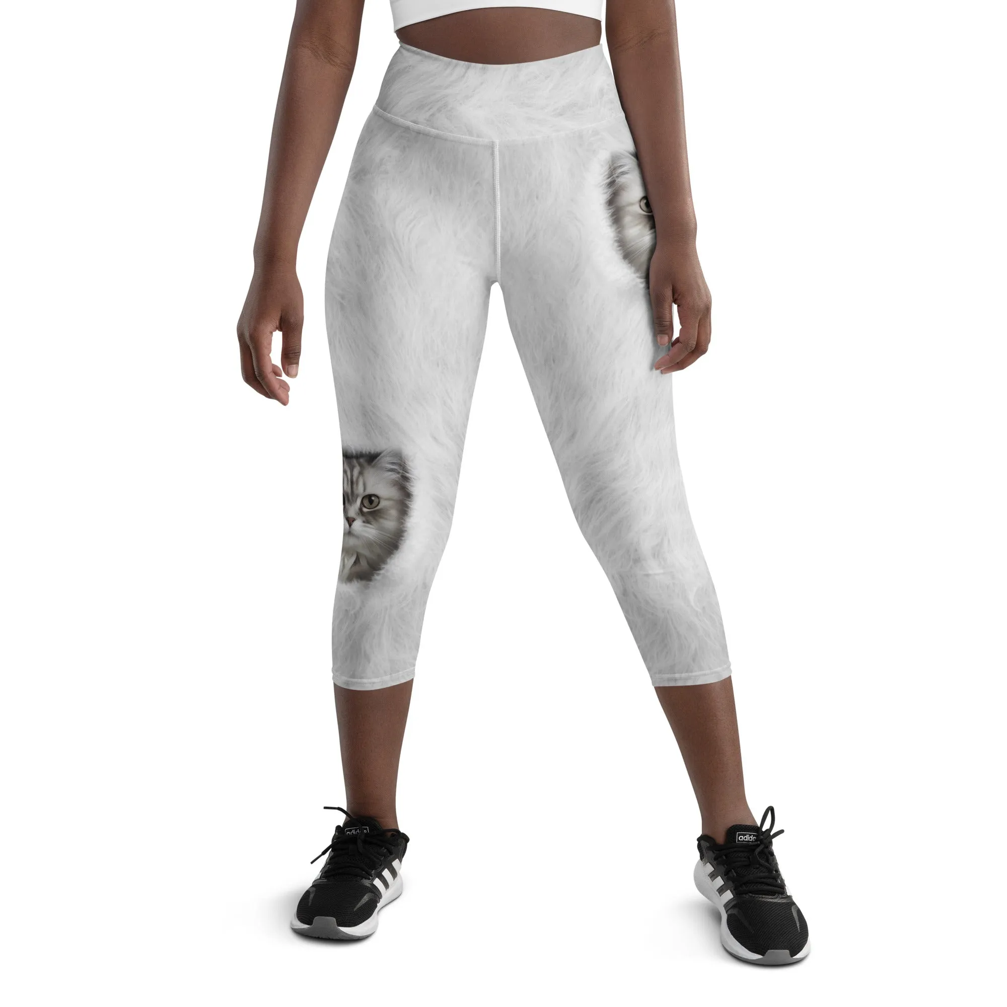 Cute Cozy Cat Yoga Capris