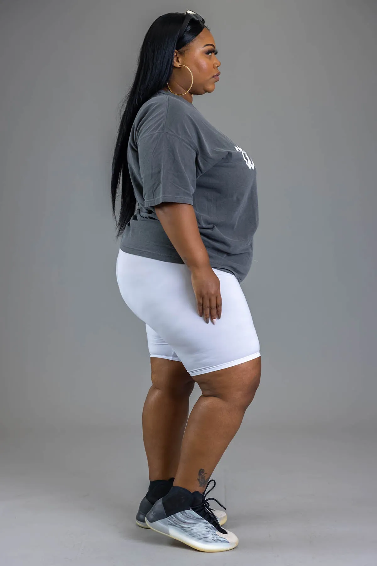 DARK GREY N WHITE CNT SPRAY TEE