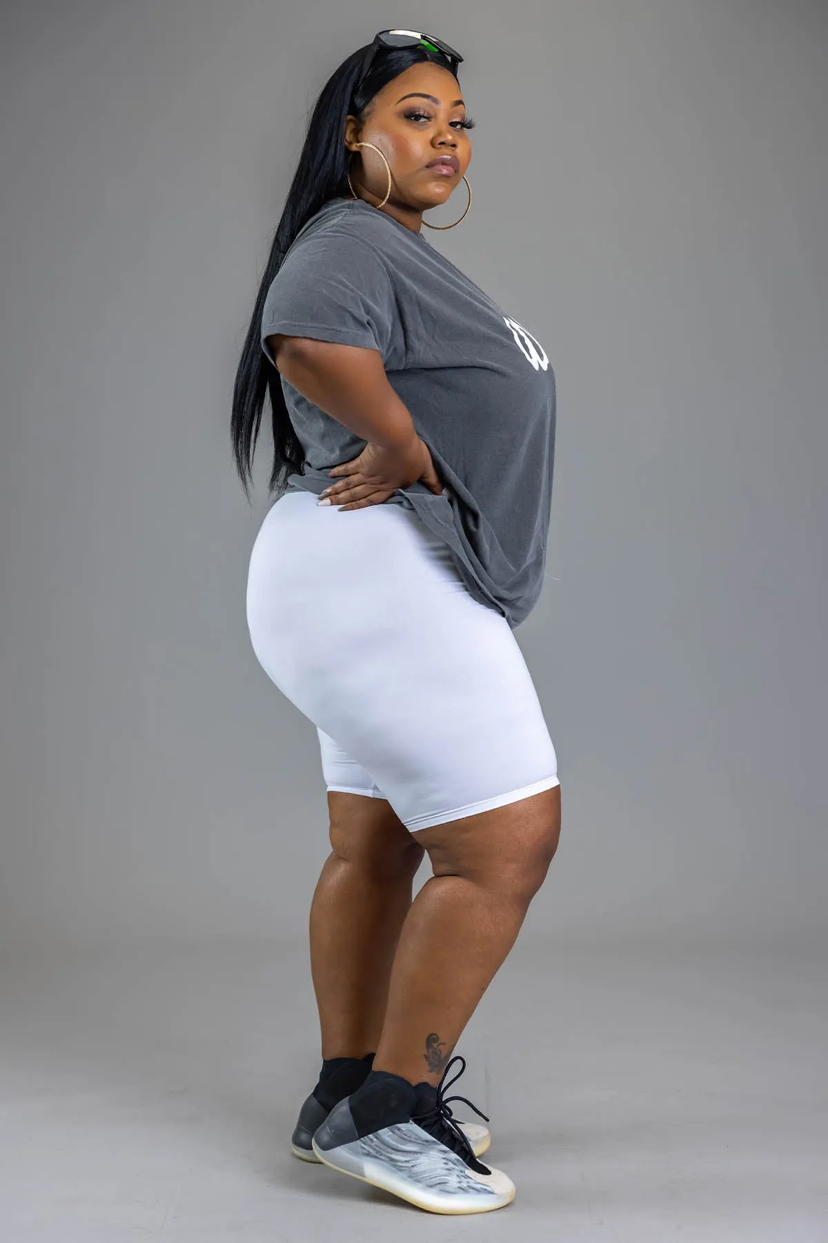 DARK GREY N WHITE CNT SPRAY TEE