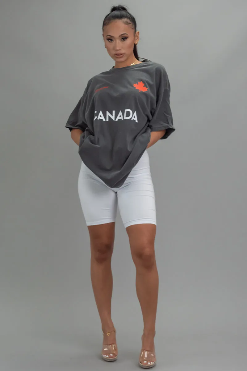 DARK GREY TEAM CANADA TEE