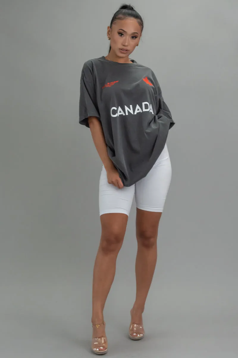 DARK GREY TEAM CANADA TEE
