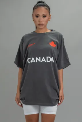 DARK GREY TEAM CANADA TEE
