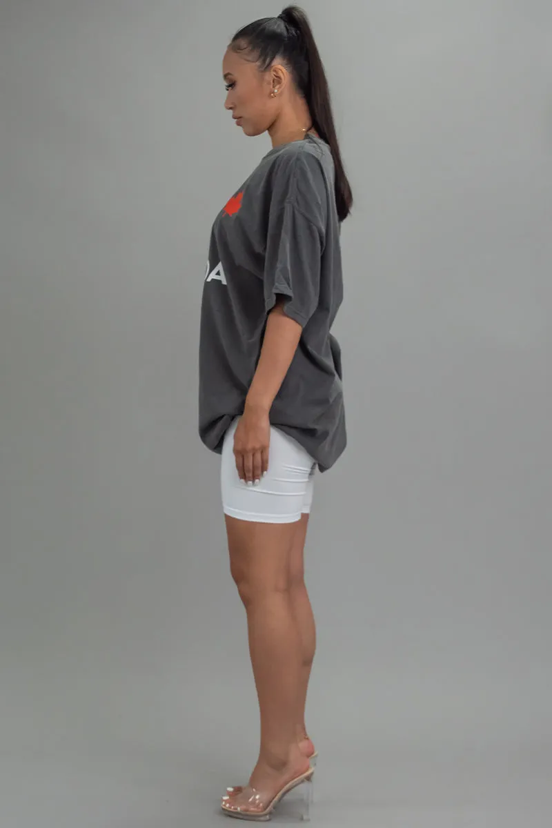 DARK GREY TEAM CANADA TEE