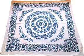 Embroidered bed throw luxury Indian bedding | Kashmir Crewel embroidery - colorful bohemian bedspread|  Mandala bedcover boho wall tapestry Embroidered bed throw luxury Indian bedding | Kashmir Crewel embroidery - colorful bohemian bedspread|  Mandala bedcover boho wall tapestry