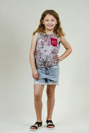 Extra Light Wash Girls Denim YMI Shorts