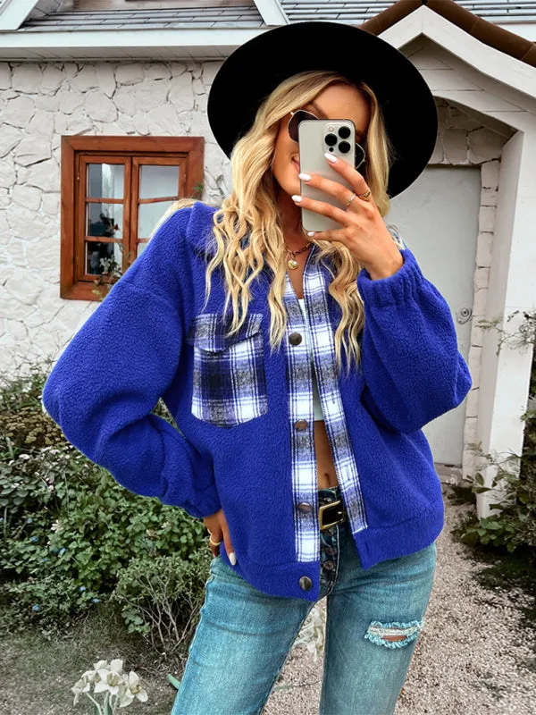 Fleece Plaid Outerwear | Cozy Fall-Winter Jacket