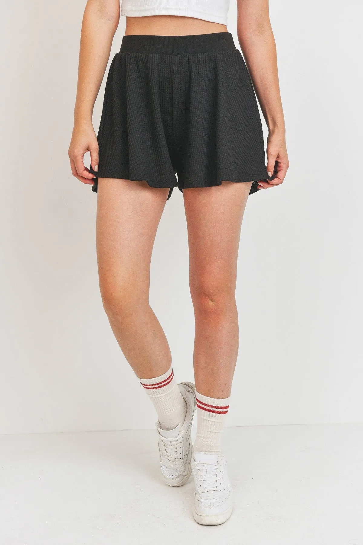Flounce Shorts Micro Waffle