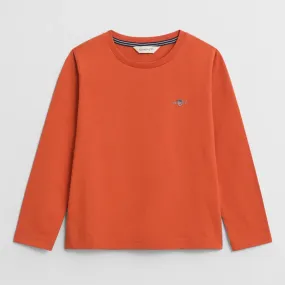 GANT L/S Shield T-Shirt - Orange