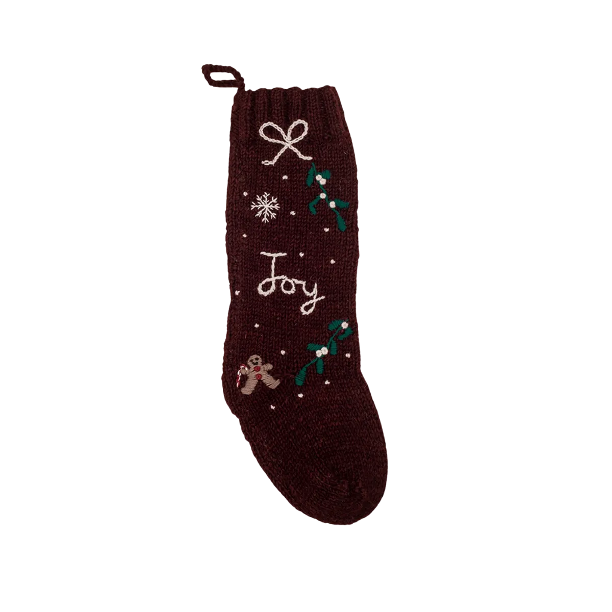 Gingerbread Stocking - Dark Grape