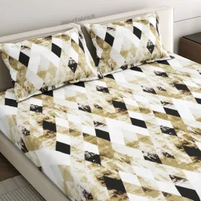 Golden Diamond Luxe Cozy Winter Comfort Woolen Double Bedsheet