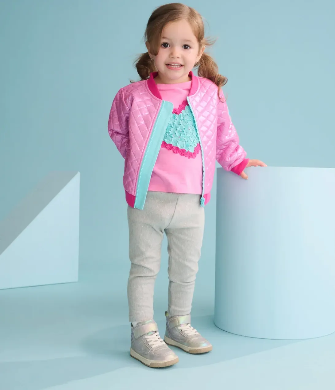 Gray Cozy Baby Leggings with Sparkle