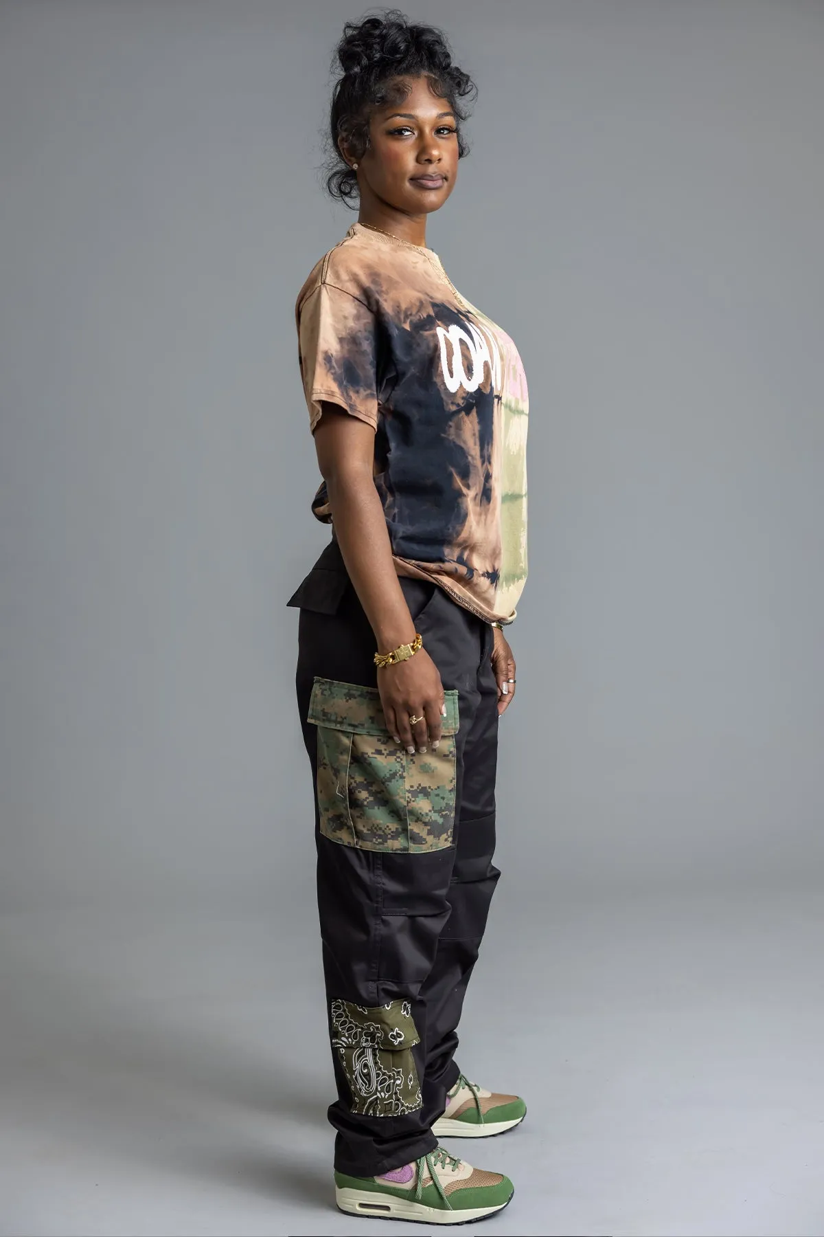 GREEN ACID N RUSTED 2TONE SPRAY CNT TEE