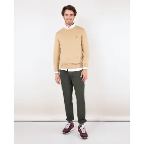 Green Basic Cotton Chinos
