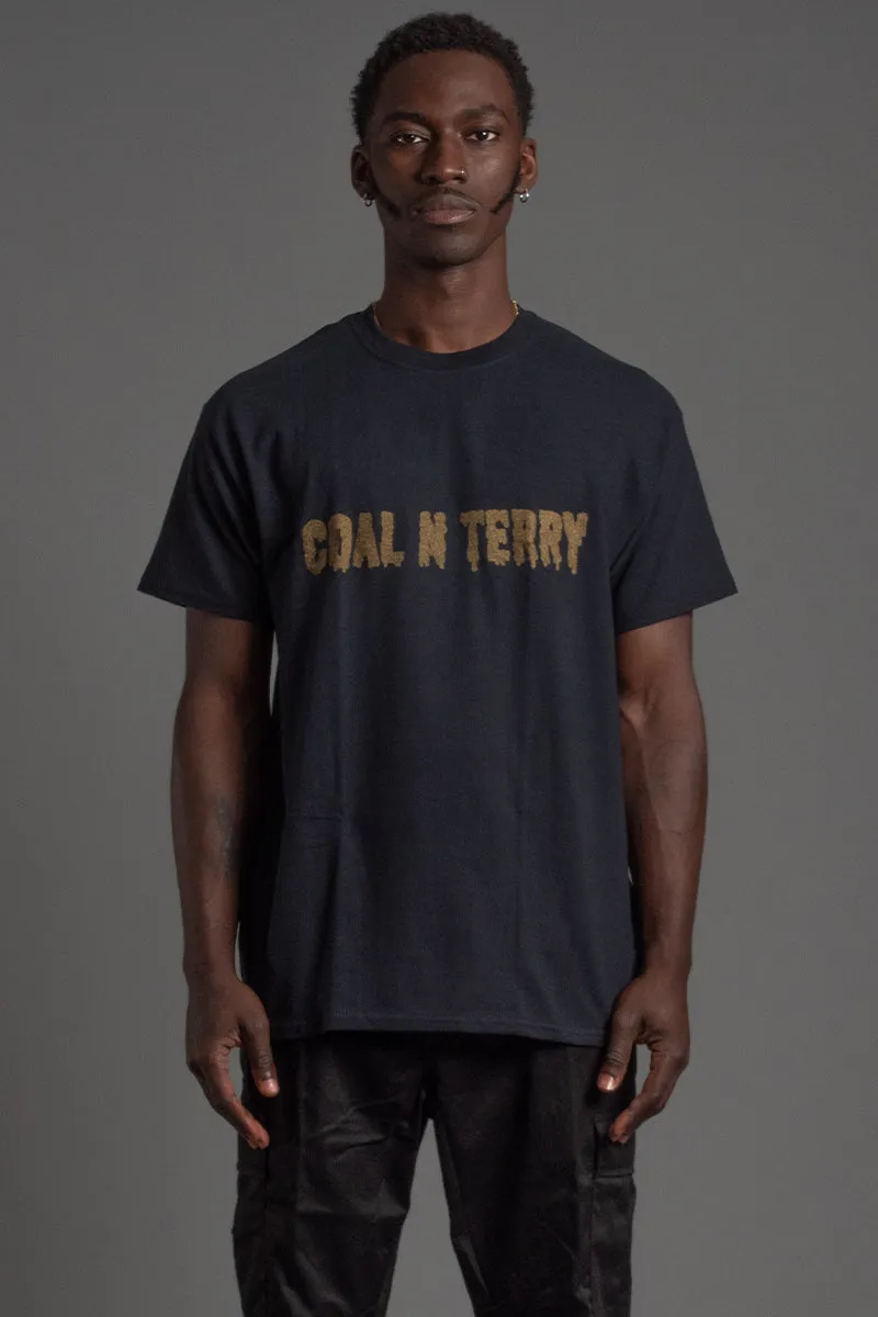 GUYS BLK N PURPLE CHECKER TEE