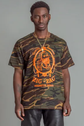 GUYS CAMO N ORANGE ZIG ZAG TEE