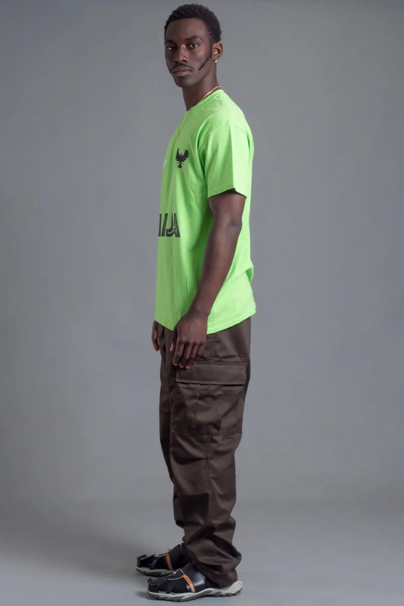 GUYS NEON GREEN TEAM NAIJA TEE