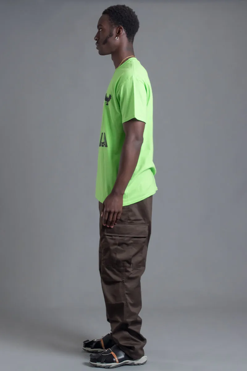GUYS NEON GREEN TEAM NAIJA TEE
