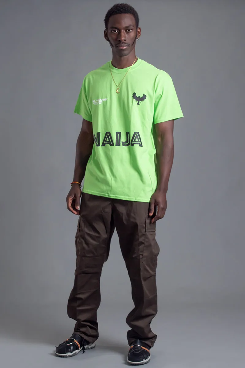 GUYS NEON GREEN TEAM NAIJA TEE