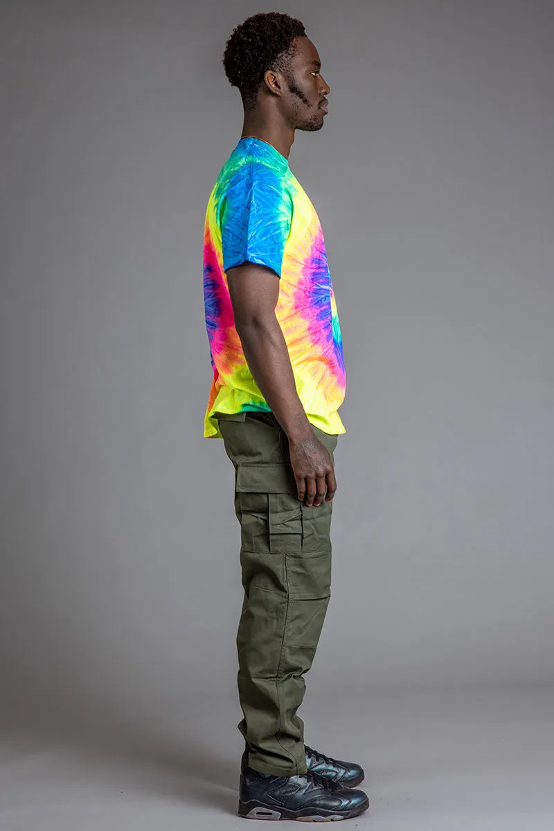 GUYS TIE DYE N BLK BLESS UP TEE