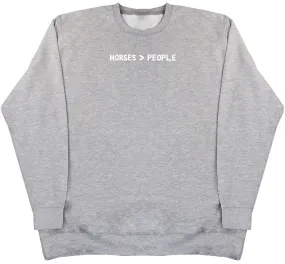 Horses Are Greater Than People - Kids Oversized Comfy Sweater